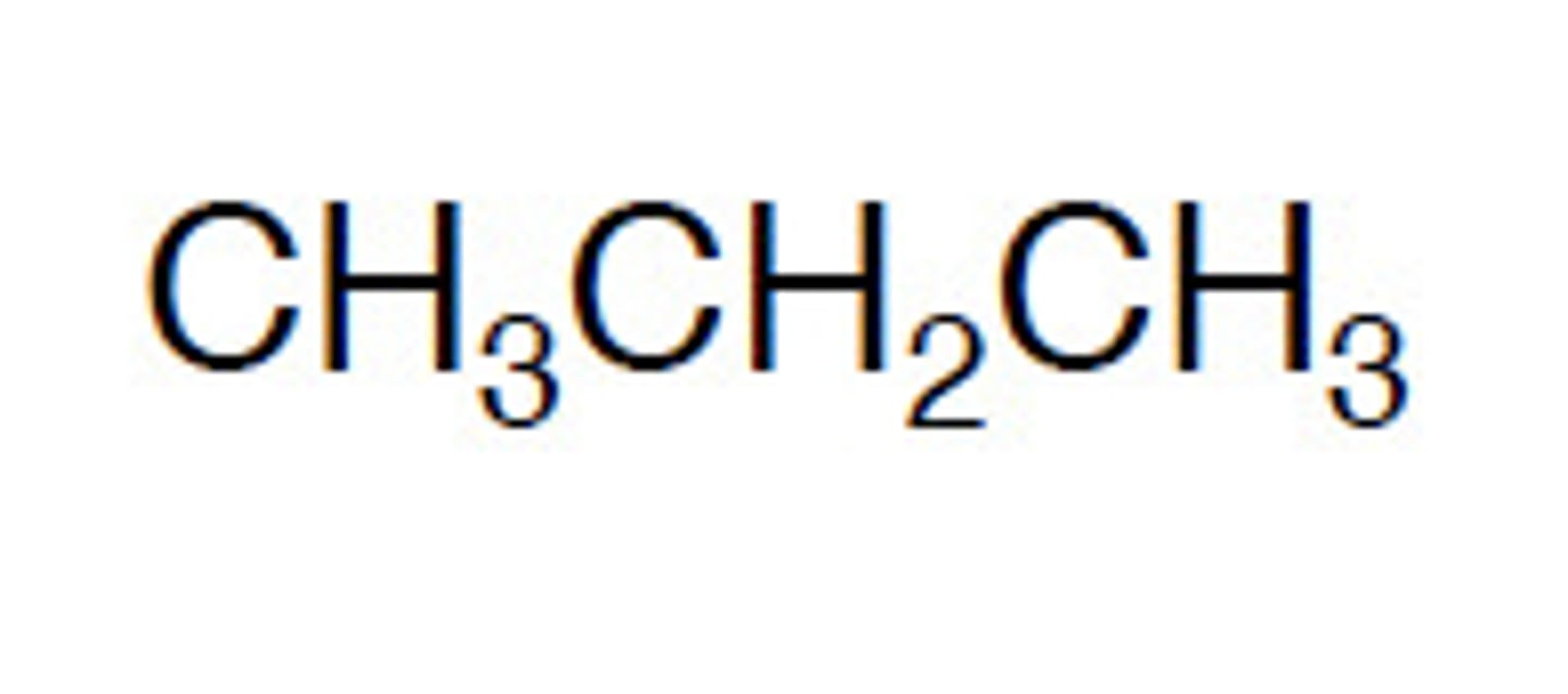 <p>A structural formula that shows the connectivity of atoms in less detail.</p>