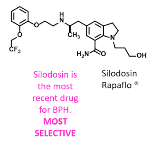 <p>Silodosin (Rapaflo)</p>