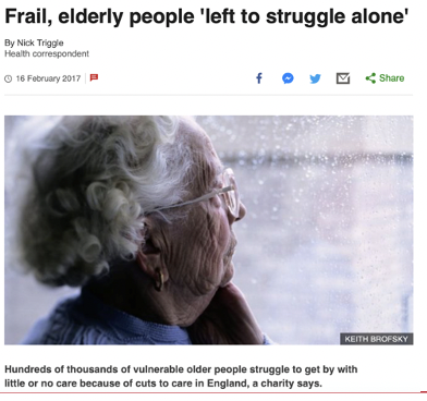 <p>Deaths - people are now living longer</p>