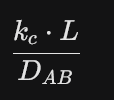 <p><strong>Definition:</strong> The ratio of convective mass transfer to the rate of diffusive mass transfer. It is the mass transfer analog of the Nusselt number (<span>Nu</span>) in heat transfer.</p><p><strong>Utility:</strong> * Used to determine the <strong>convective mass transfer coefficient</strong> (<span>kc​</span>).</p><ul><li><p>Most mass transfer problems involve solving for <span>Sh</span> using <span>Re</span> and <span>Sc</span>.</p></li></ul><p></p>