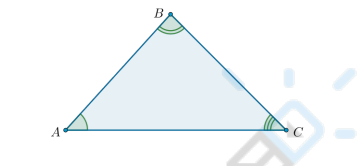 <p>Сумма углов треугольника равна 180° .</p><blockquote><p>∠A + ∠B + ∠C = 180°</p></blockquote>
