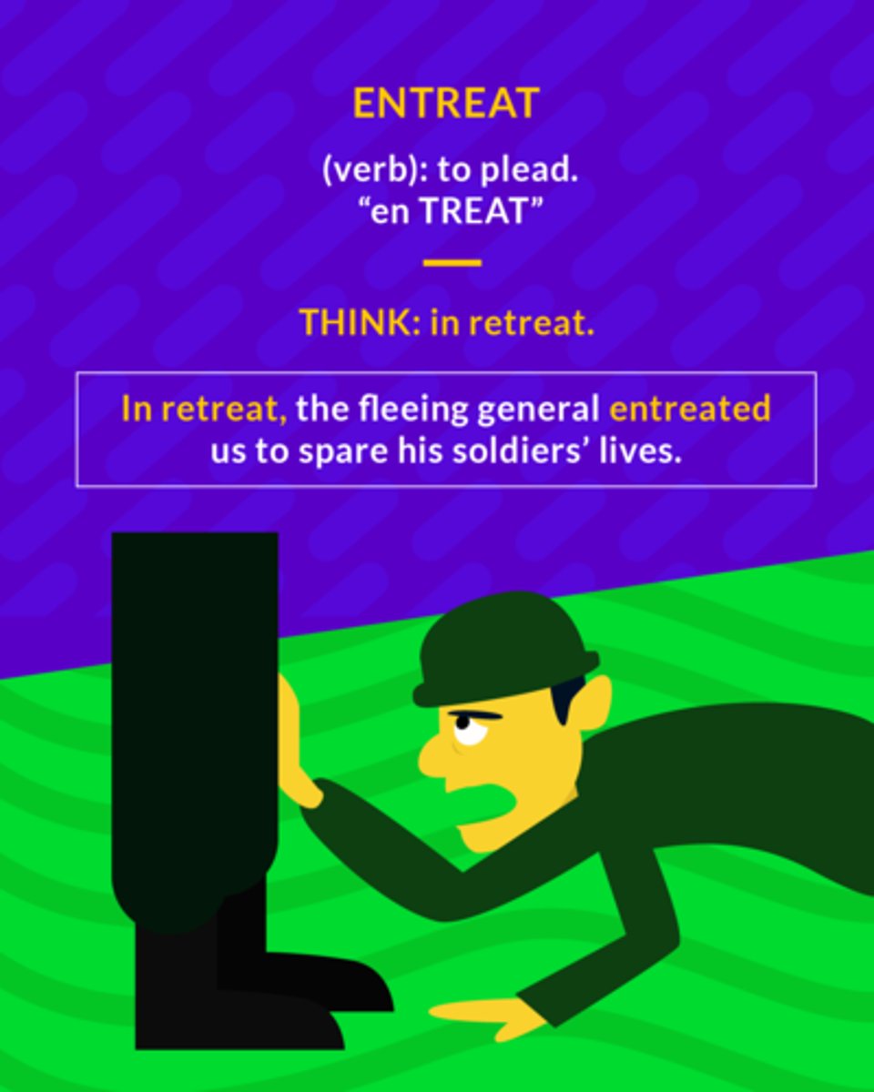 <p>to beg</p>
