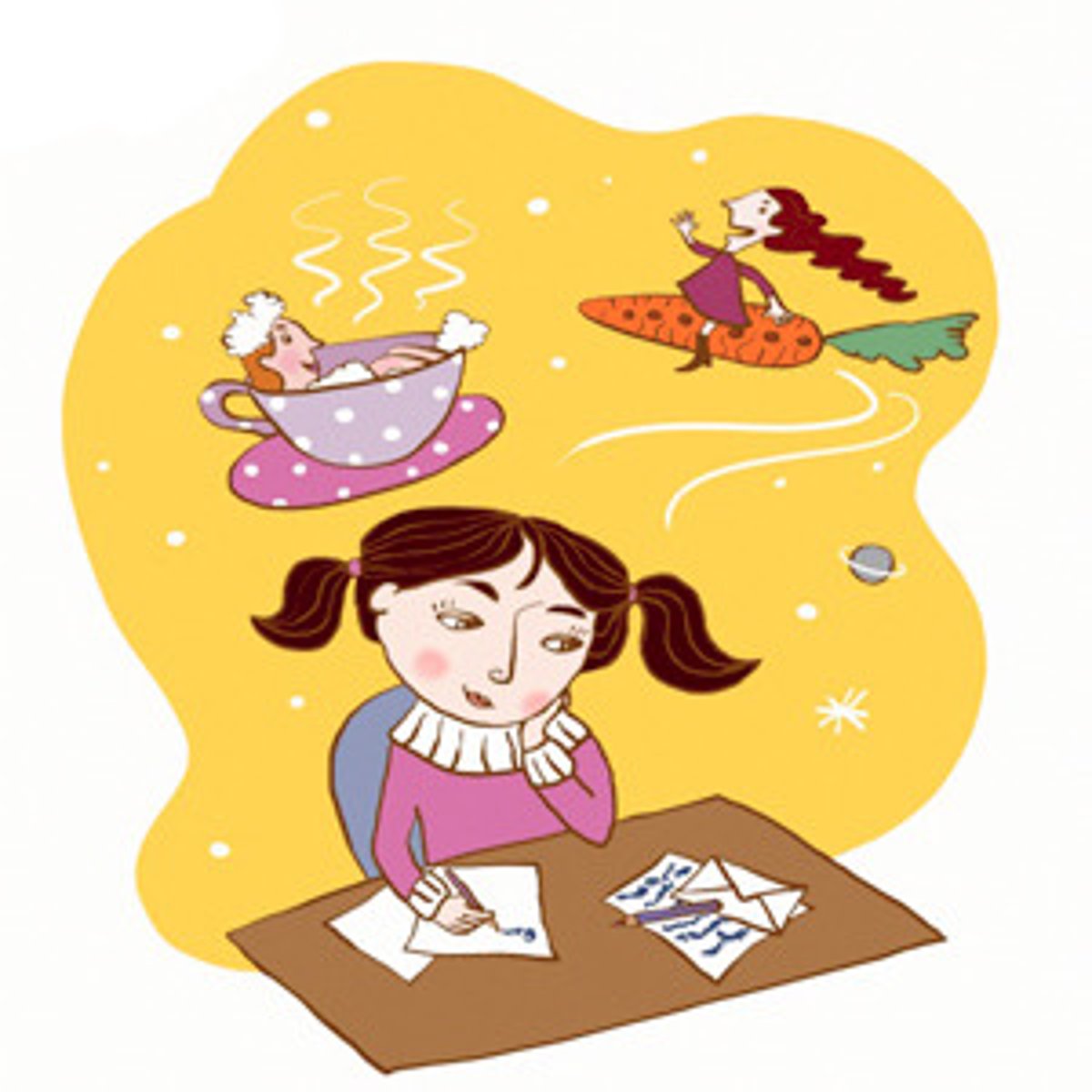 <p>to write stories</p>