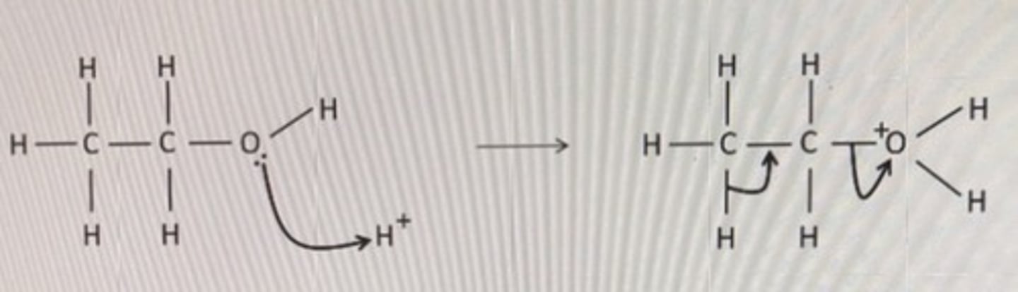 <p>Draw a mechanism for the dehydration of ethanol.</p>