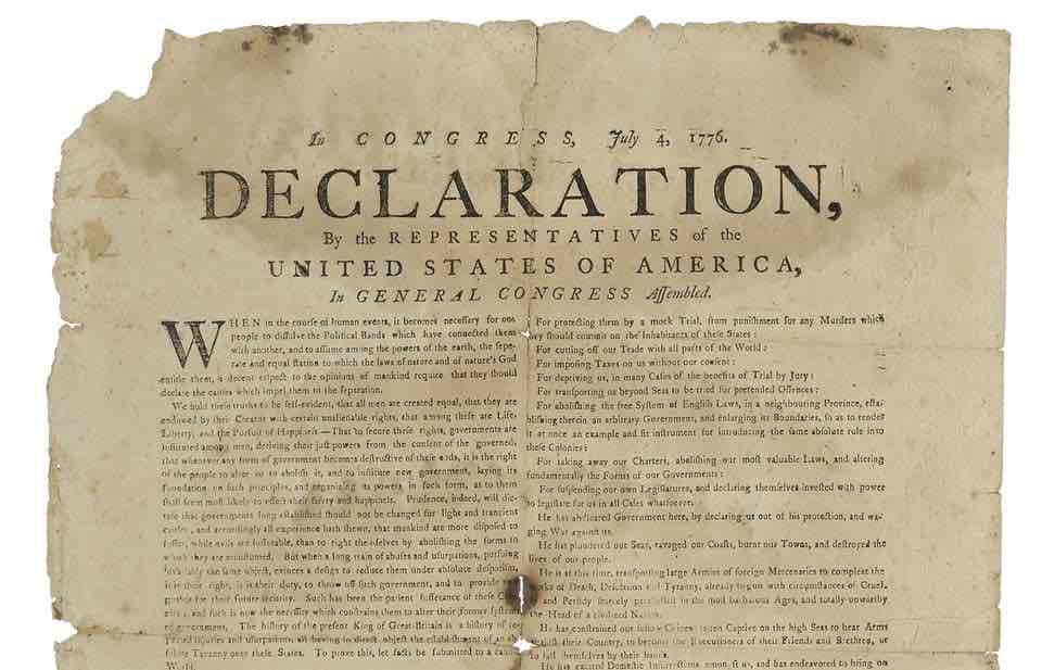 <p>The Declaration of Independence</p>