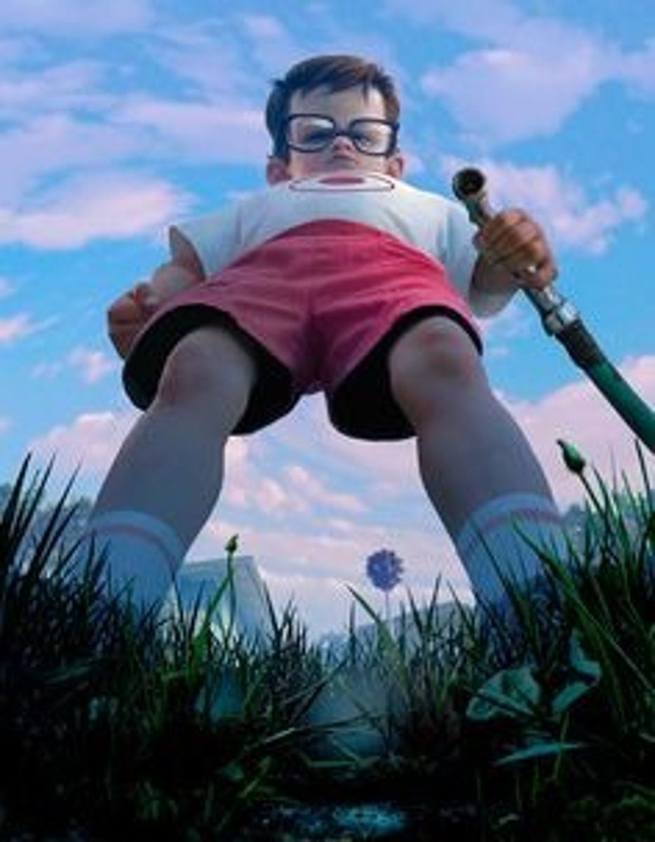 <p>A photo shot from below, or a ground-level angle.</p>