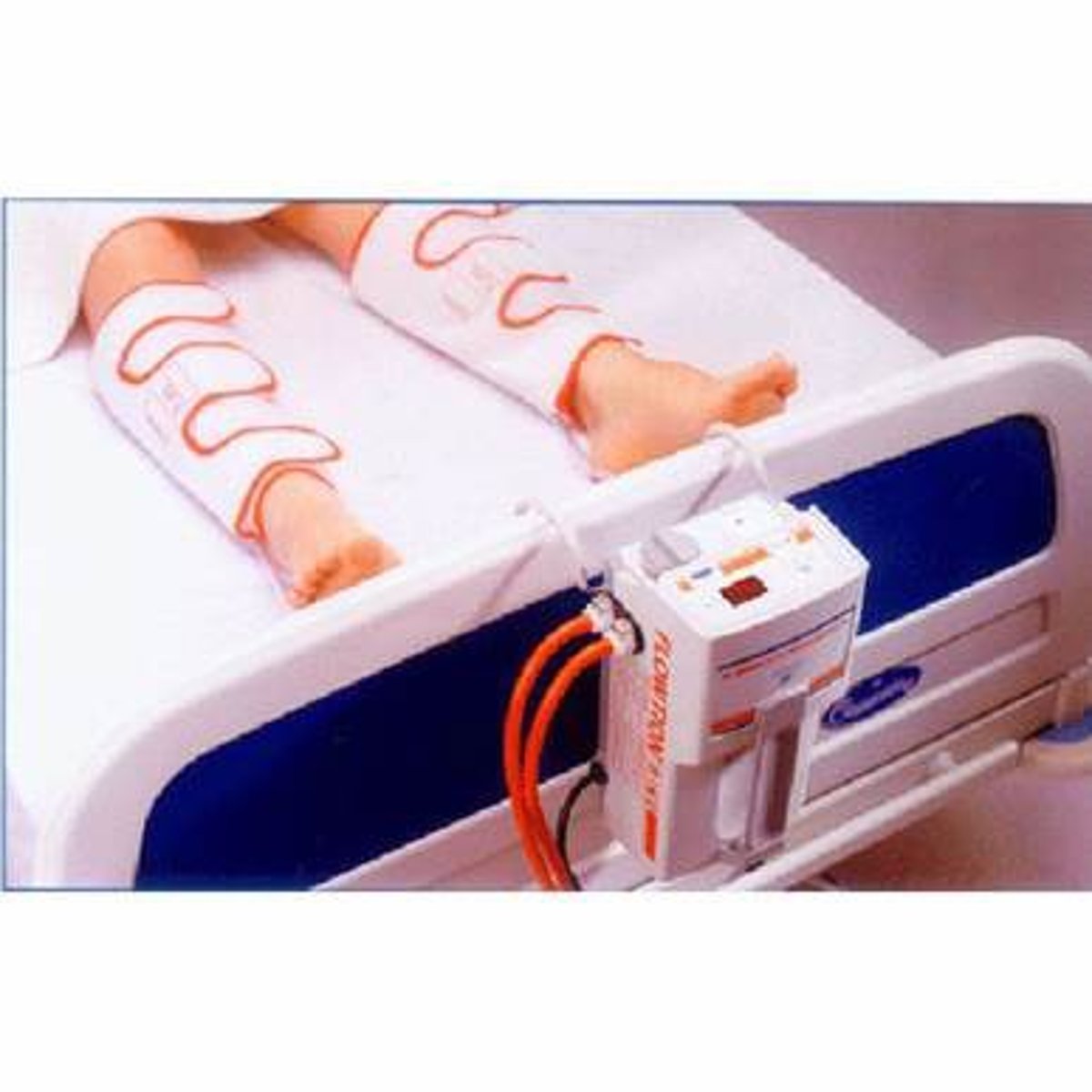 <p>it starts low, and then will squeeze up your leg</p><p>- simiarly to recreating blood flow</p><p>"milking" effect</p>