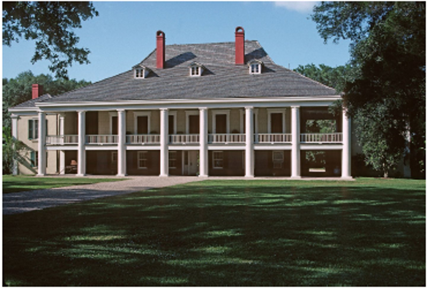 <p>Ex: Destrehan Plantation (c. 1790), Louisiana</p>