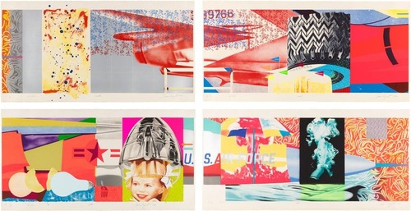 <p>F11 Bomber, pop art, post-modernism, politics associated with Vietnam and Cold War, American capitalism, mass consumerism</p><p>(1964-65)</p>