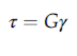 - Materials can also undergo elastic deformation due to shear stress
- For linearly elastic shear materials
G = Shear modulus/Modulus of Rigidity