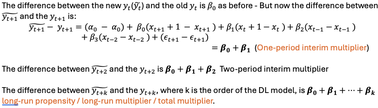 <p>Suppose x<sub>t</sub> increases to x<sub>t</sub> +1 permanently</p>