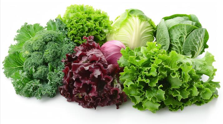 <p><strong>vegetables with edible green leaves, rich in vitamins and minerals; ____ are a key part of a healthy diet</strong> (neutral — widely used in everyday health and food conversations)</p><ul><li><p><em>Spinach and kale are examples of ~.</em></p></li><li><p><em>Try to eat more ~ with your meals.</em></p></li><li><p><em>~ are packed with iron and fiber.</em></p></li></ul><p></p>