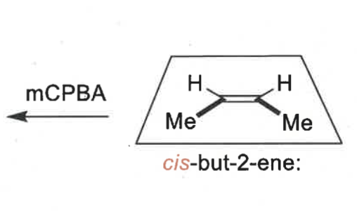 <p>what is the product when mCPBA reacts?</p>