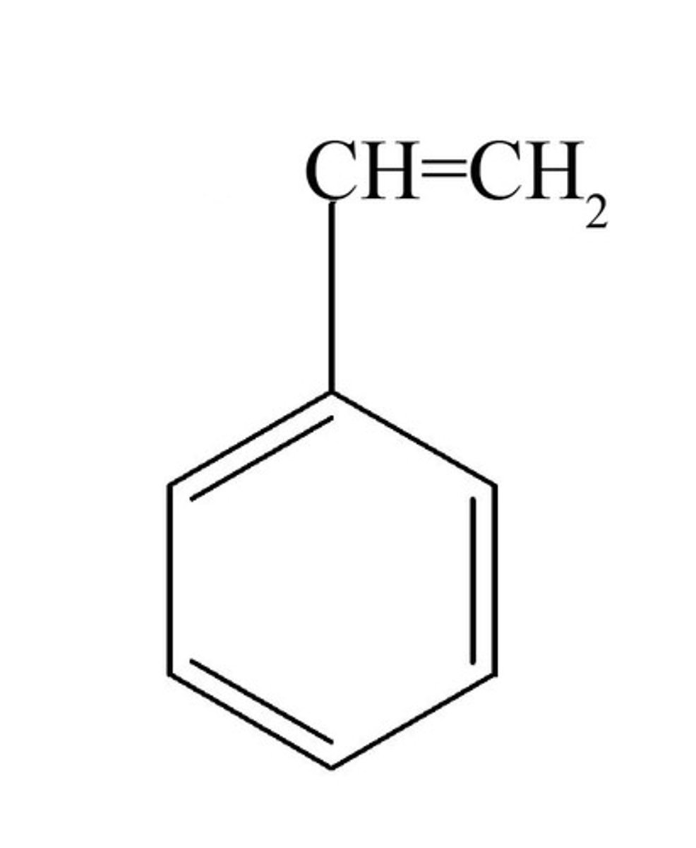 <p>vinylbenzene(stirene)</p>