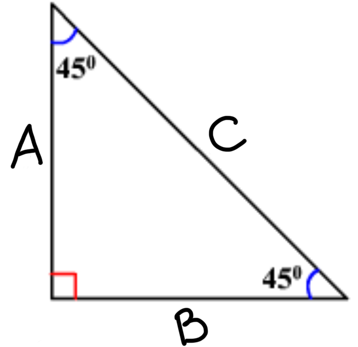 <p>Label this special triangle (unit circle style)</p>
