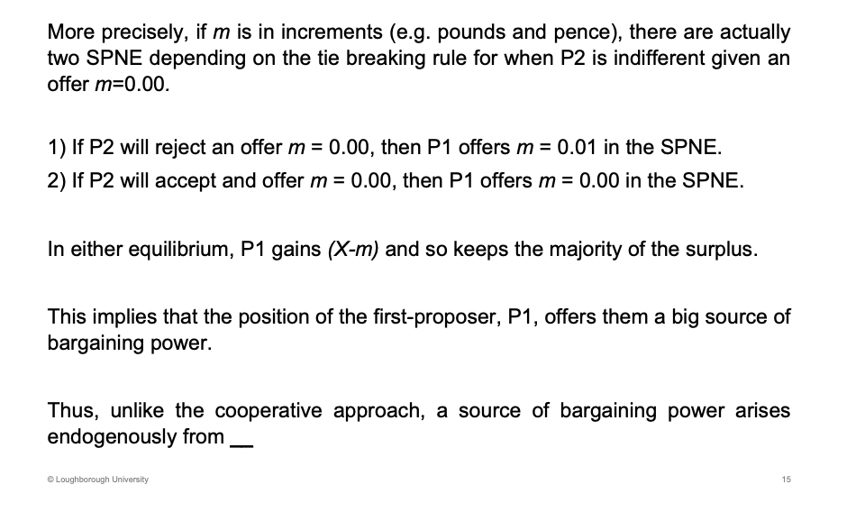 <p><span><u><span>The structure of the game</span></u></span></p><p>&nbsp;</p><p>Nothing lower than 0.00p.</p><p>Based on player two being indifferent at 0.00. Player one pretty much keeps everything</p><p>Player one has a massive advantage, through playing first. Structure of the arrangement is very powerful</p>