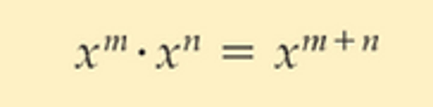 <p>Add the exponents together and keep the base the same.</p>