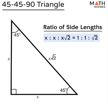 <p>45-45-90 Right Triangle</p><p>10<span>√2</span></p>