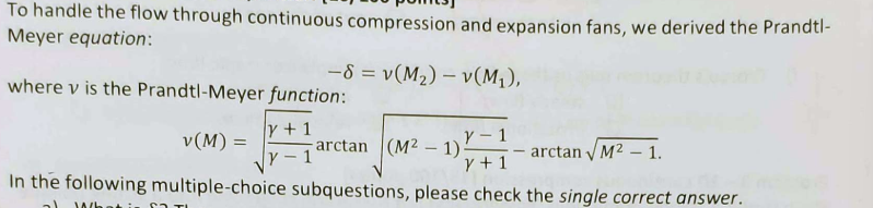 <p>Can we use the Prandtl-Meyer equation to solve subsonic-flow problems and why?</p>