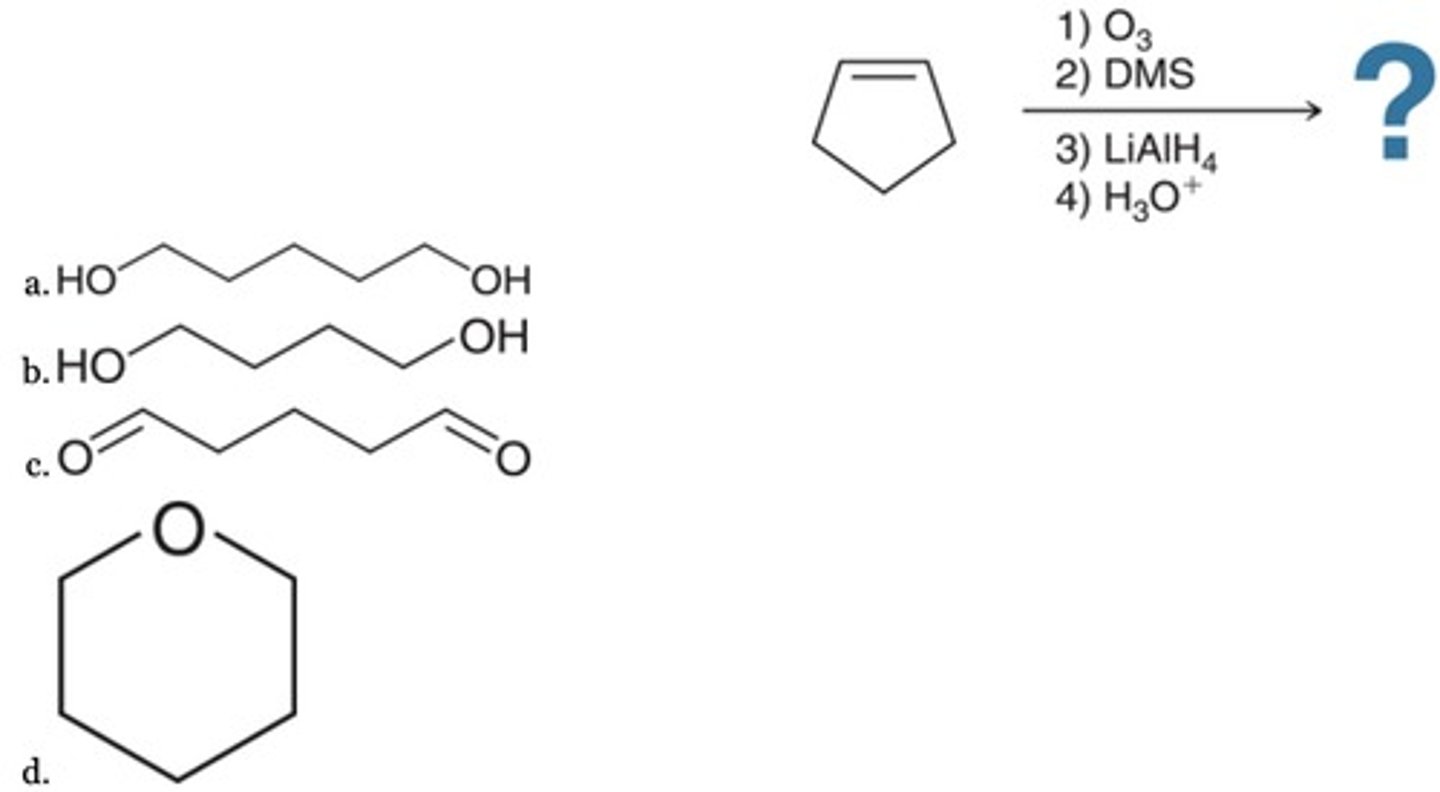 <p>Predict the major product of the following sequence of reactions.</p>