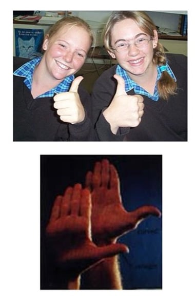 <p><strong>Straight thumbs</strong></p><p><span class="bgP">- dominant</span></p><p>- can be seen as nearly a straight line and may contain a slight arch when viewed from the side as in the illustrations</p><p></p><p><strong>Curved thumbs</strong></p><p><span class="bgP">- recessive</span></p><p>- can be seem as part of a circle</p>