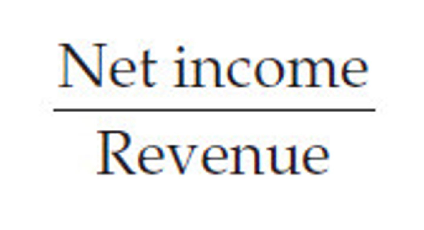 <p>measures a company's profitability</p>
