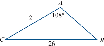 <p>solve (find all the unknown sides and angles of) the triangle</p>