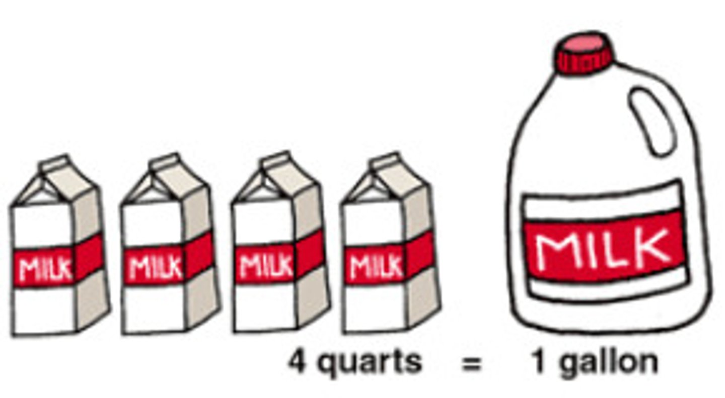 <p>кварта </p><p>a unit of measurement for liquids,</p><p>A quart is so called because it is a quarter of a gallon.</p>