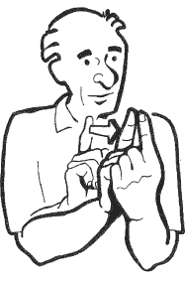 <p>Hands should face the people who are meeting</p>