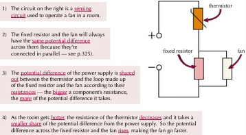 <p>Sensing circuits can be used to turn on or increase the power to ompoinses depending on the conditions that they are in.</p>