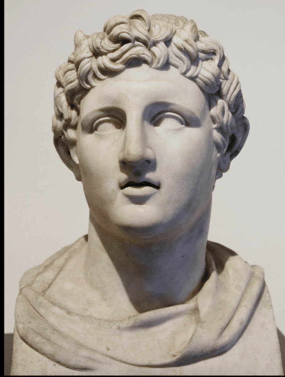 <p>Naples, Archaeological Museum. Found in Villa of the Papyri, Herculaneum. Roman copy. original ca. 290 BCE. no beard, smooth and youthful face</p>