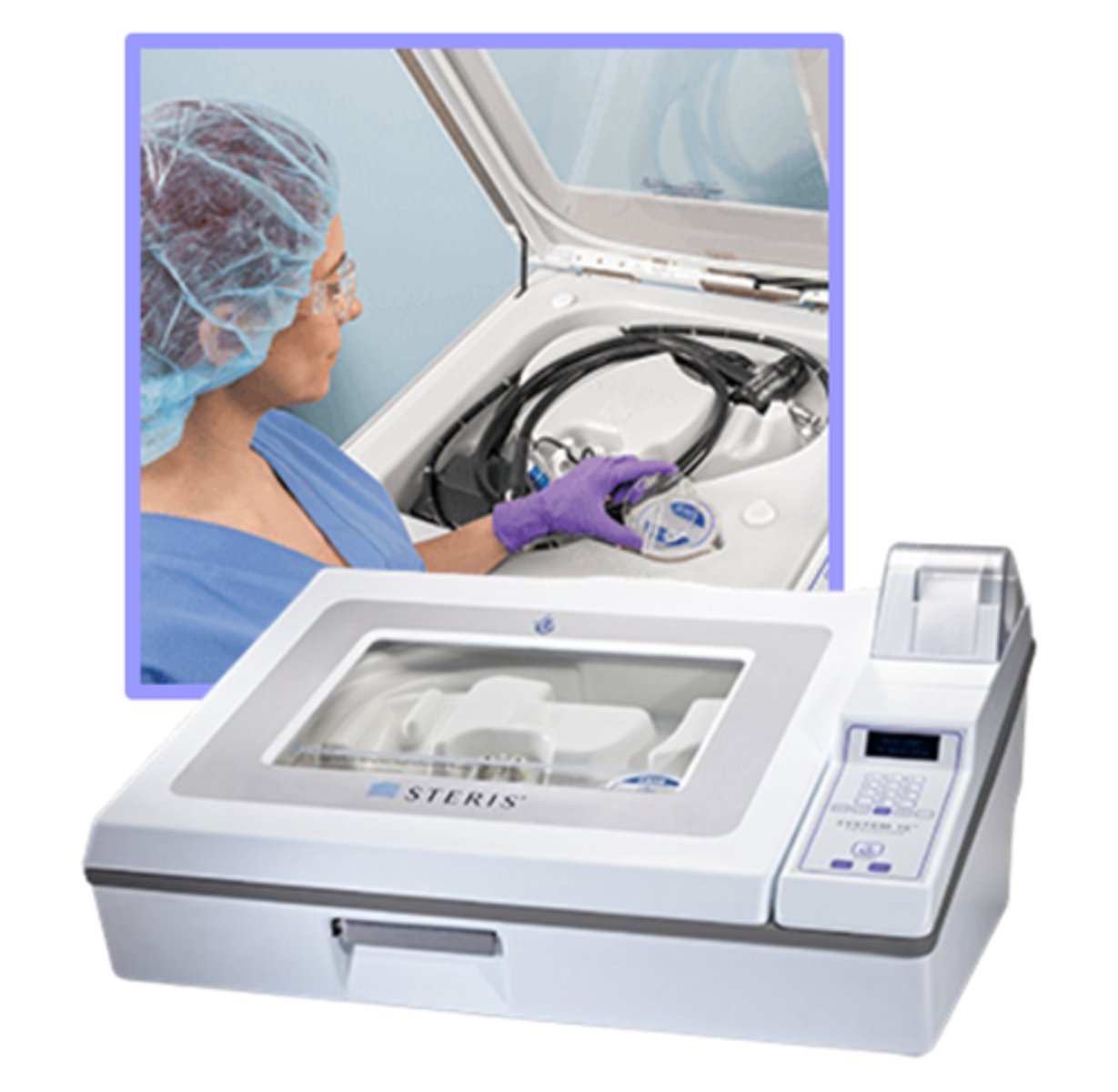 <p>a mechanical cleaner that reprocesses heat-sensitive critical &amp; semi-critical devices through a liquid chemical sterilization process that uses a specific type of sterilant concentrate</p>