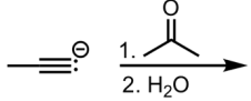 <p>SN2 Addition of an Acetylide Ion to a Ketone</p>