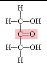 <p>A chemical group consisting of carbonyl (must be in middle of chain) (called a ketose)</p>
