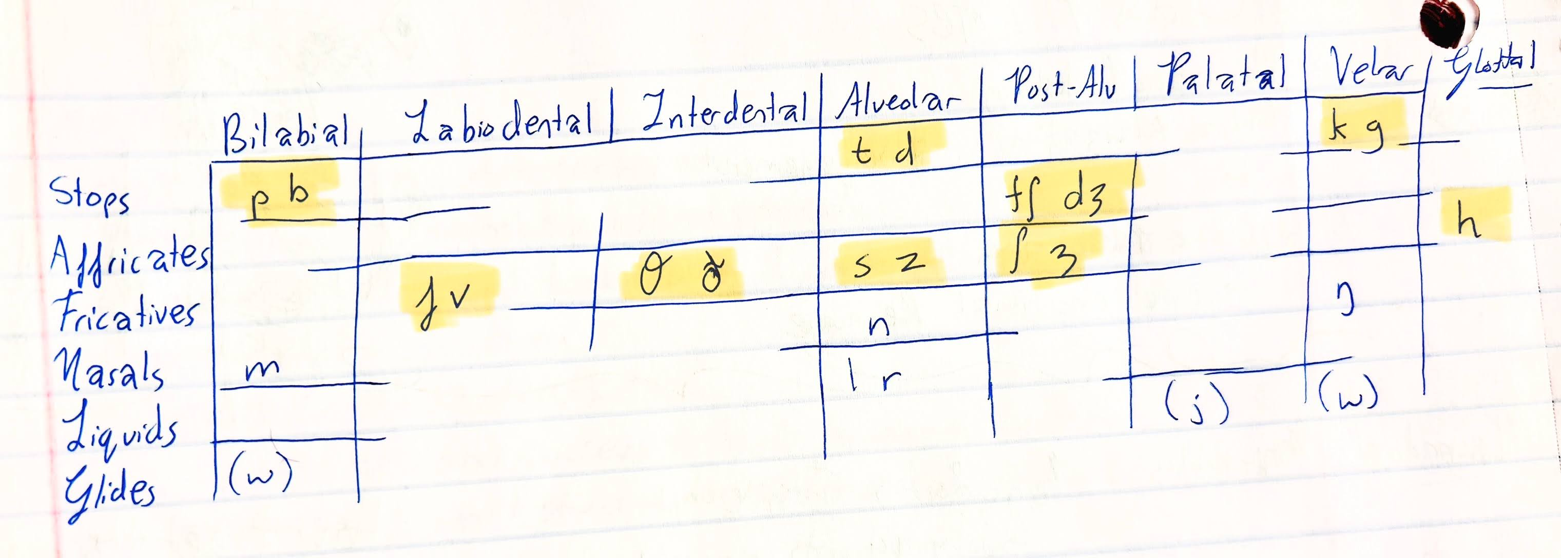 <p>Which natural class defines these sounds?</p>