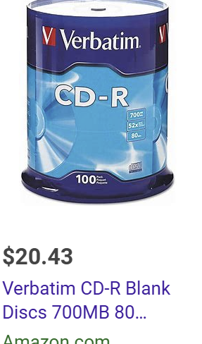 <p><strong><u>CD-R (compact disc recordable) or CD-RW (compact disc rewritable)</u></strong></p>