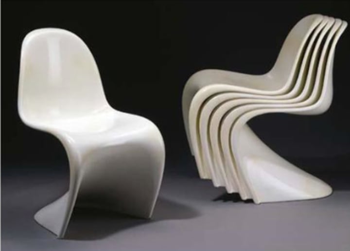 <p>Stackable chair by Verner Panton</p>