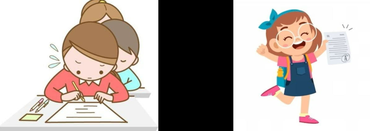 <p>to take an exam / to pass</p>