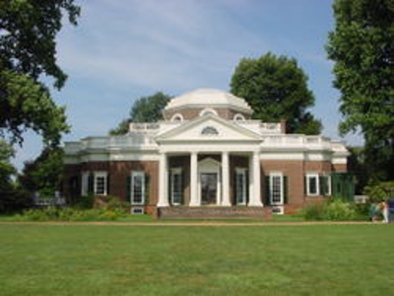 <p>Tho as Jefferson designed this neoclassical style home in Virginia in the late 18th century</p>
