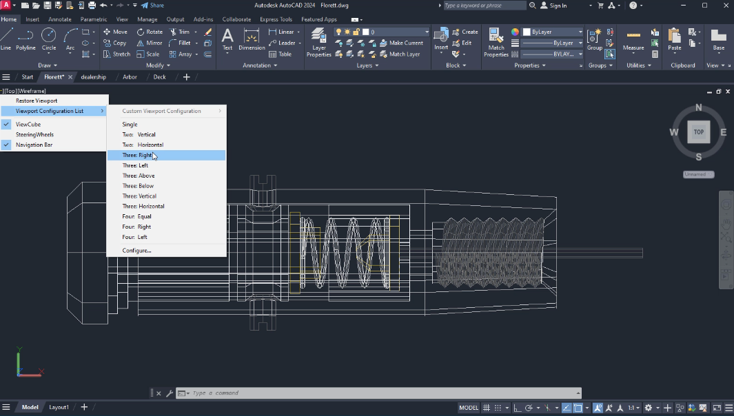 The Viewport Dropdown Menu