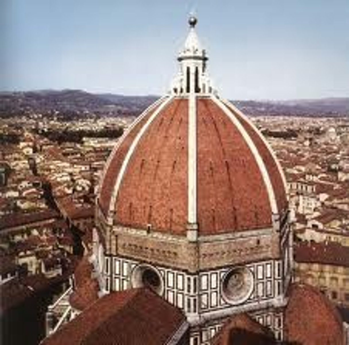 <p>a small dome rising over the roof of a building; in architecture, a cupola is achieved by rotating an arch on its axis</p>