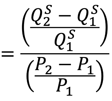 <p>A measure of how quantity supplied for a product varies based on price.</p>