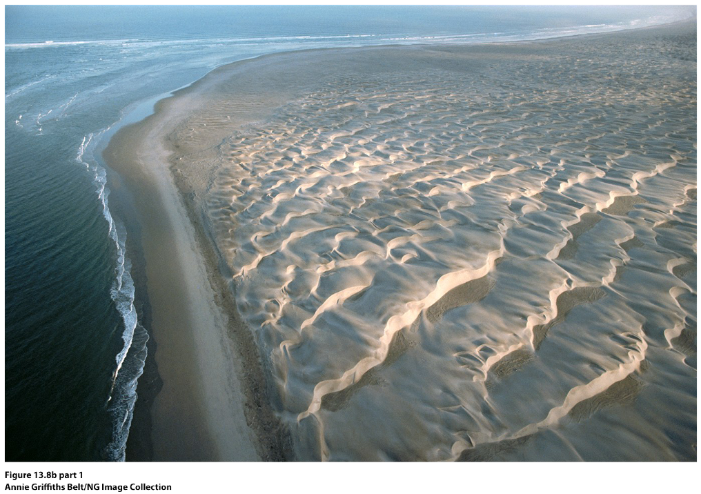 aan elkaar geraakte Barchaan duinen. er is te veel zand dus de puntjes kunnen niet meer vormen zoals bij de barchaan. 