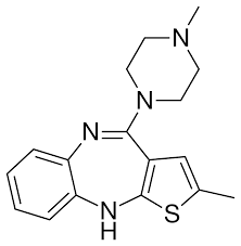 <p>Olanzapine -  how many H bond acceptors + H bond donors does it have?</p>