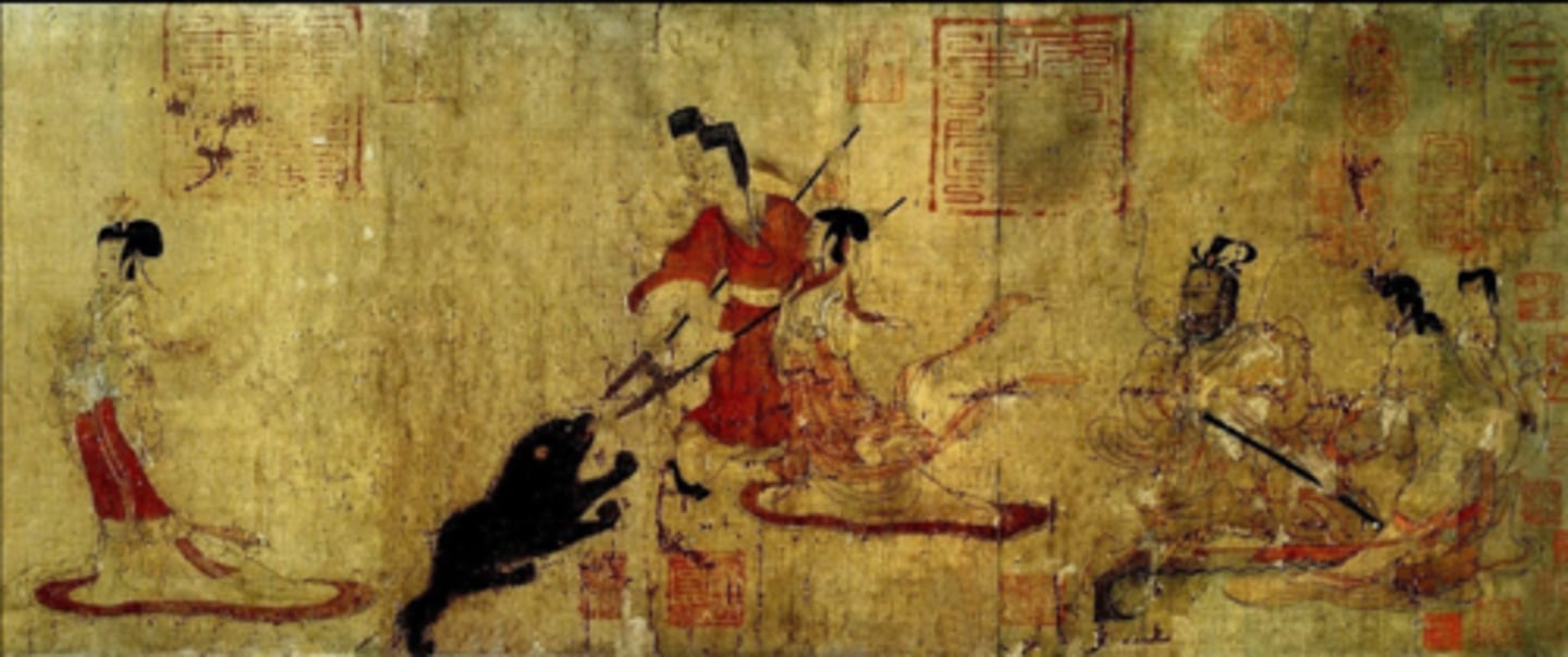 <p>what do the admonitions of the court hand-scrolls depict</p>