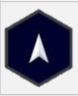 <p>1 delta, hexagonal background</p>