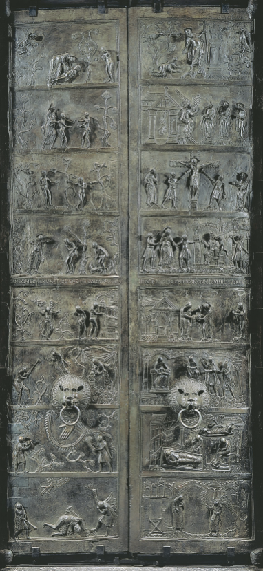 <p>Bishop Bernward’s doors for Hildesheim Cathedral</p>