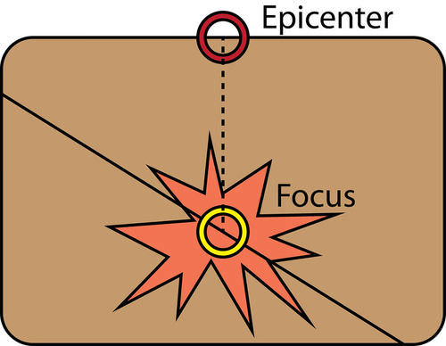 <ul><li><p><span>The point within the Earth where the earthquake originates</span></p></li><li><p><span>It occurs alongside a fault plane as one section of crust moves alongside another</span></p></li><li><p><span>Earthquakes do not actually originate from a single point but it is more convenient to think of it that way</span></p></li><li><p><span>Seismic waves radiate out from the focus</span></p></li></ul><p></p>