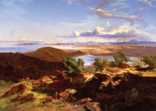 <p>The Valley of Mexico from the Hillside of Santa Isabel (El Valle de México desde el Cerro de Santa Isabel)</p>