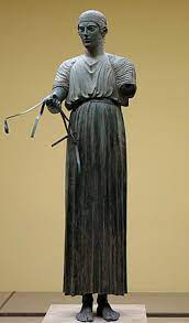 in the Sanctuary of Apollo, Delphi, Greece
ca. 470 BCE. 
Bronze.